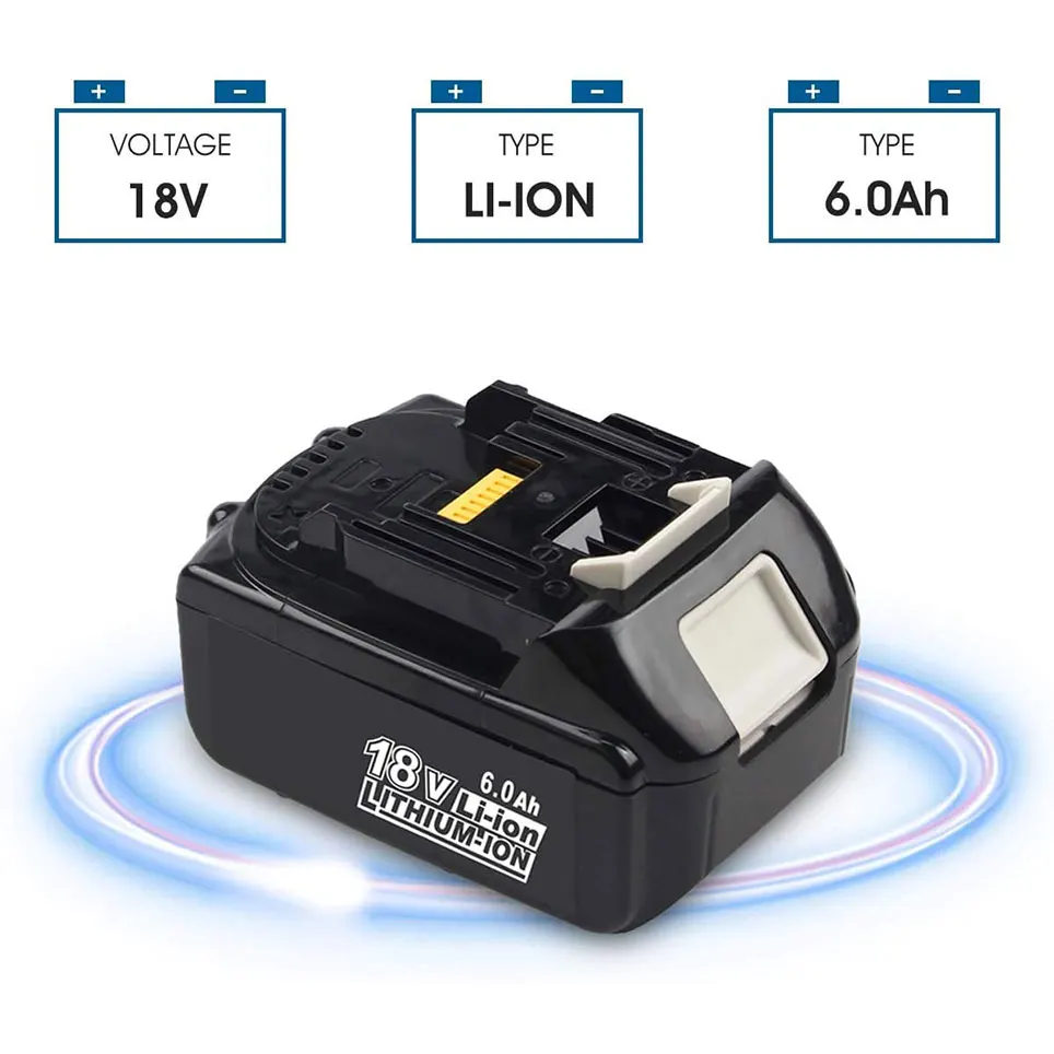 

2021 2 packs of 6.0Ah BL1860B replacement battery for Makita 18V battery lithium battery compatible with Makita BL1860B