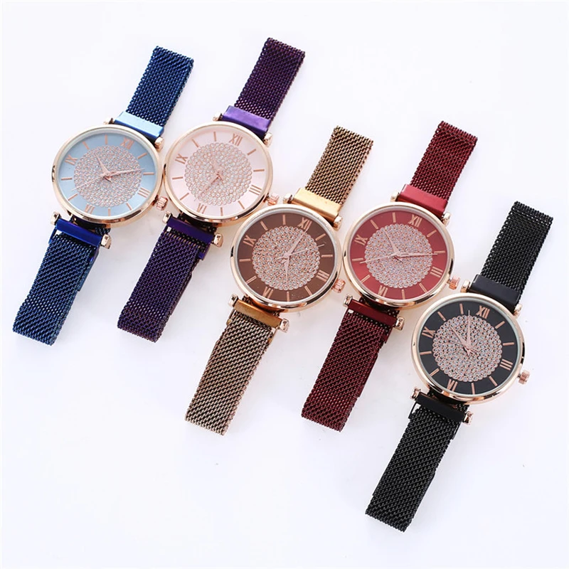 

Starry Sky Woman Watches Elegant Charm High Quality WristWatch Mesh Strap Montre Femme Quartz Clock Female Reloj Mujer