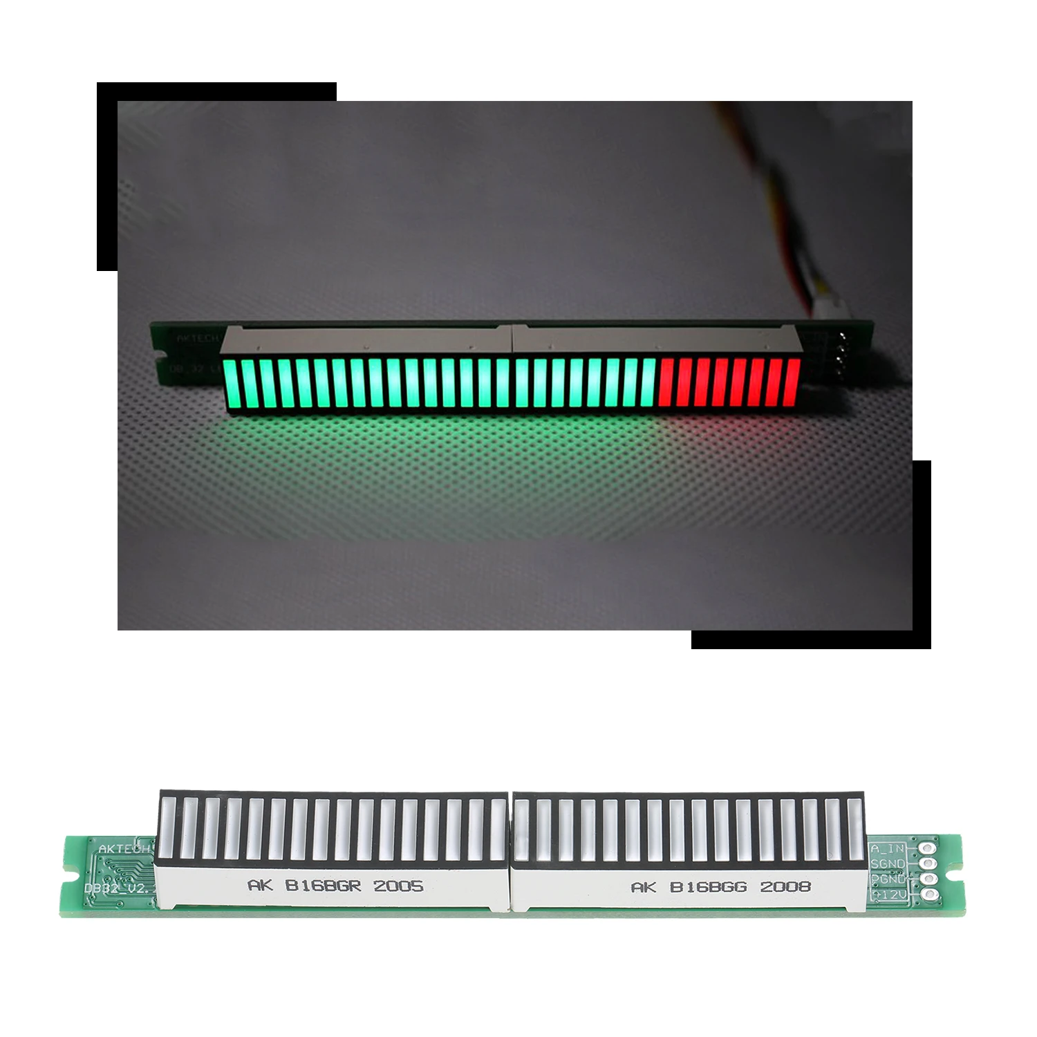 KKmoon 32 Level Indicator VU Meter Audio Stereo Amplifier Adjustable Light Speed Board Module with AGC Mode | Инструменты