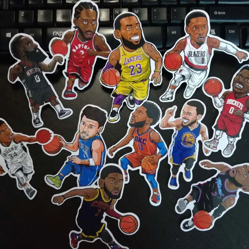 16 шт./компл. наклейки для игроков в спортивной корзине водонепроницаемые ПВХ