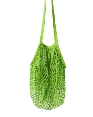 Eco shopping bag Многоразовый сетчатый мешок из хлопка струнный Органайзер хлопковая Сетчатая Сумка для покупок для продуктовых покупок пляжная сумка для хранения фруктов и овощей - Цвет: Eco shopping bag