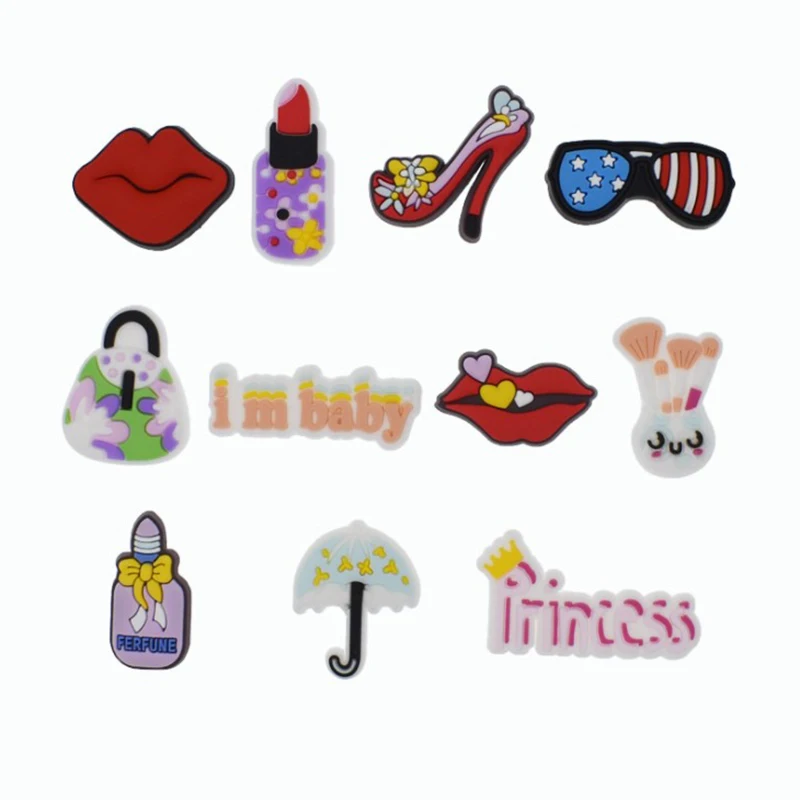 

10 Pcs Shooting Star PVC Shoe Charms Heart Decoration Accessories Buckle Camp For Kids Gift