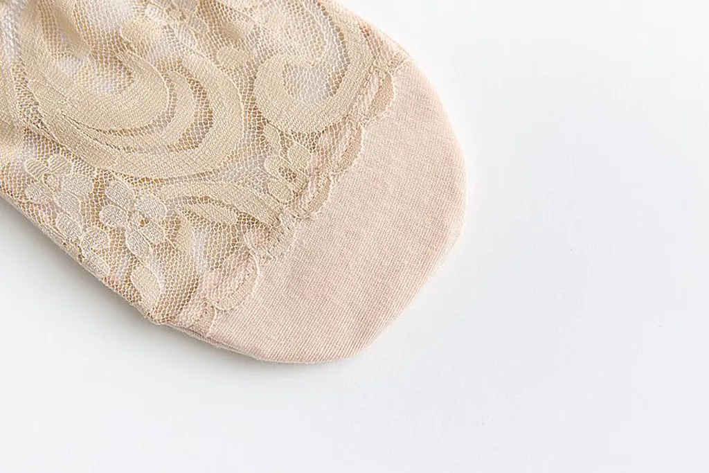 Женские носки SAGACE хлопковые нескользящие с цветочным принтом невидимые низким