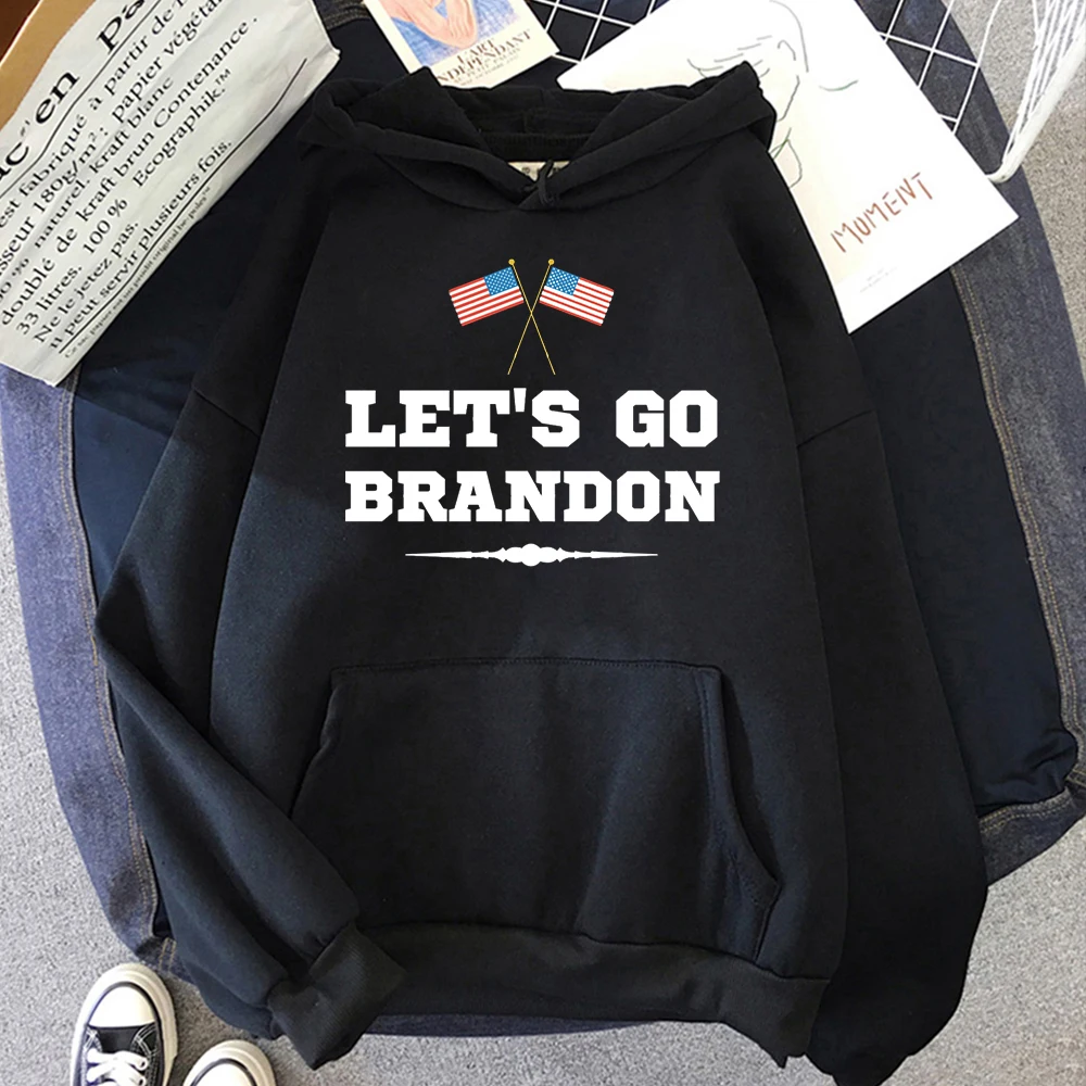 

Lets Go Brandon Letter Hoodie Cartoon Streetwear Clothes Couple Pullovers Oversized Sweatshirts Men Woman Hooded Casual Clothing