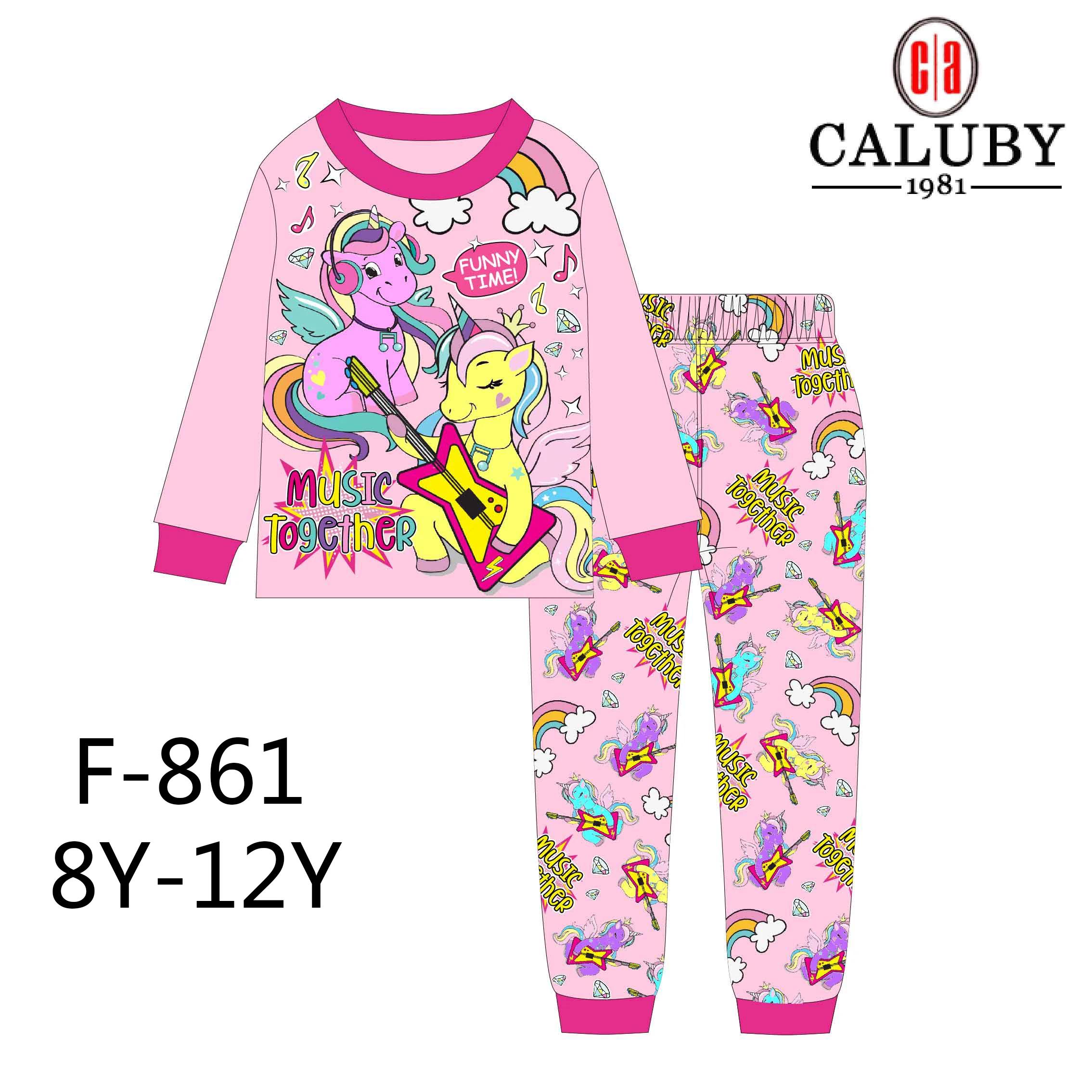 Оптовая продажа пижамные комплекты для девочек с изображением единорога