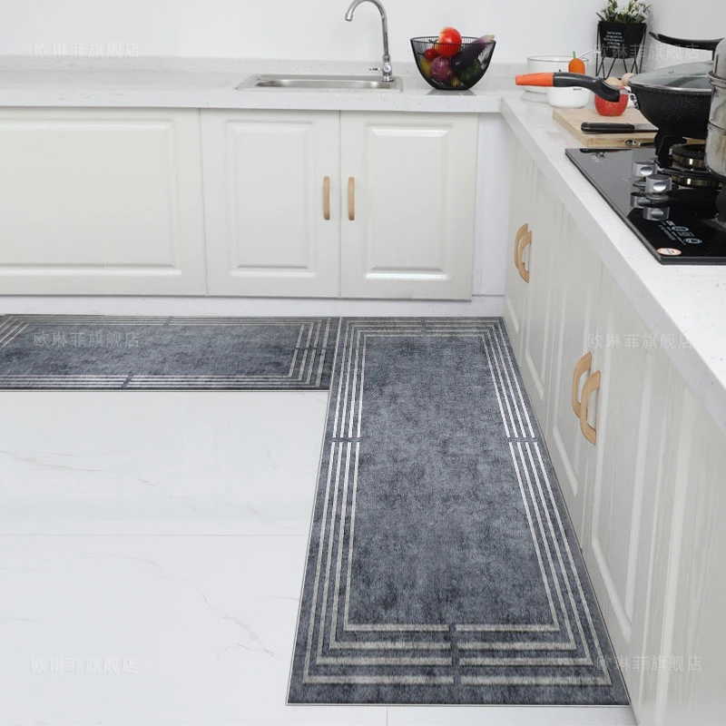 

Floor Mat Household Non-Slip Can Be Wiped Dirty Rug Carpet For Living Room Alfombra Baño Tapis ковер Kitchen Oil-Proof Absorbent