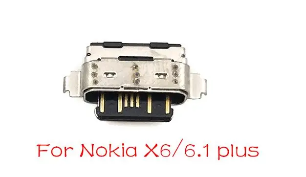 2 шт./лот разъем Micro Usb зарядный порт для Nokia 3 6 7 Plus 8 6,1 7,1 5,1 Plus X5 X6 X7 запасные части - Цвет: For Nokia 6.1 Plus