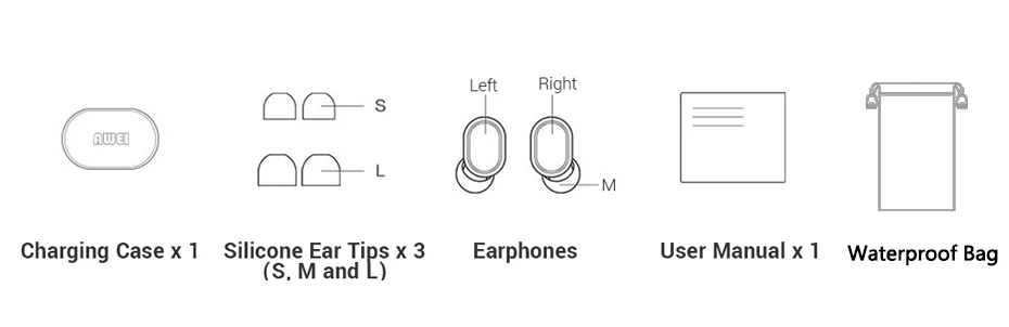 Newset AWEI T10C TWS беспроводные bluetooth-наушники auriculares Bluetooth inalambrico, гарнитура с управлением, гарнитура для xiaomi