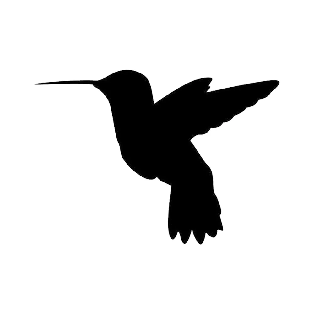 

Интересная Автомобильная наклейка Humming Bird для стайлинга, Виниловая наклейка, аксессуары для окна, бампера, черный/серебристый, 15x10,7 см