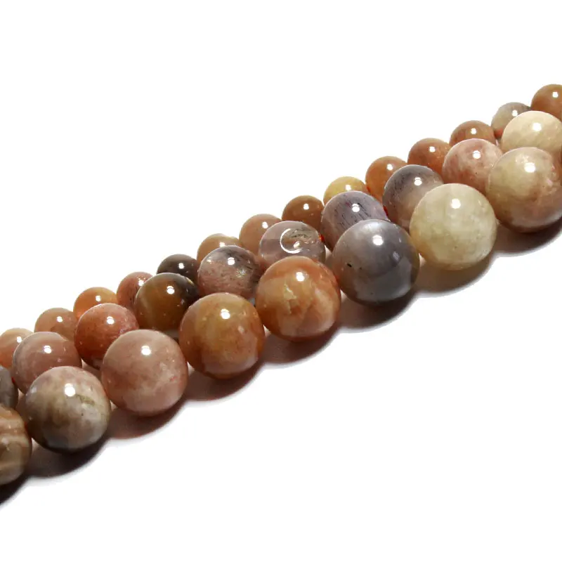 Изысканные AAA 100% натуральный старая Шахта Sunstone круглые драгоценные каменные