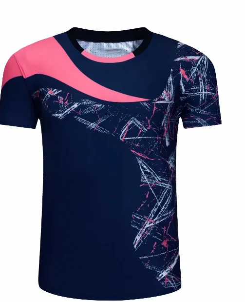 Быстросохнущая рубашка для бадминтона женщин и мужчин спортивная одежда