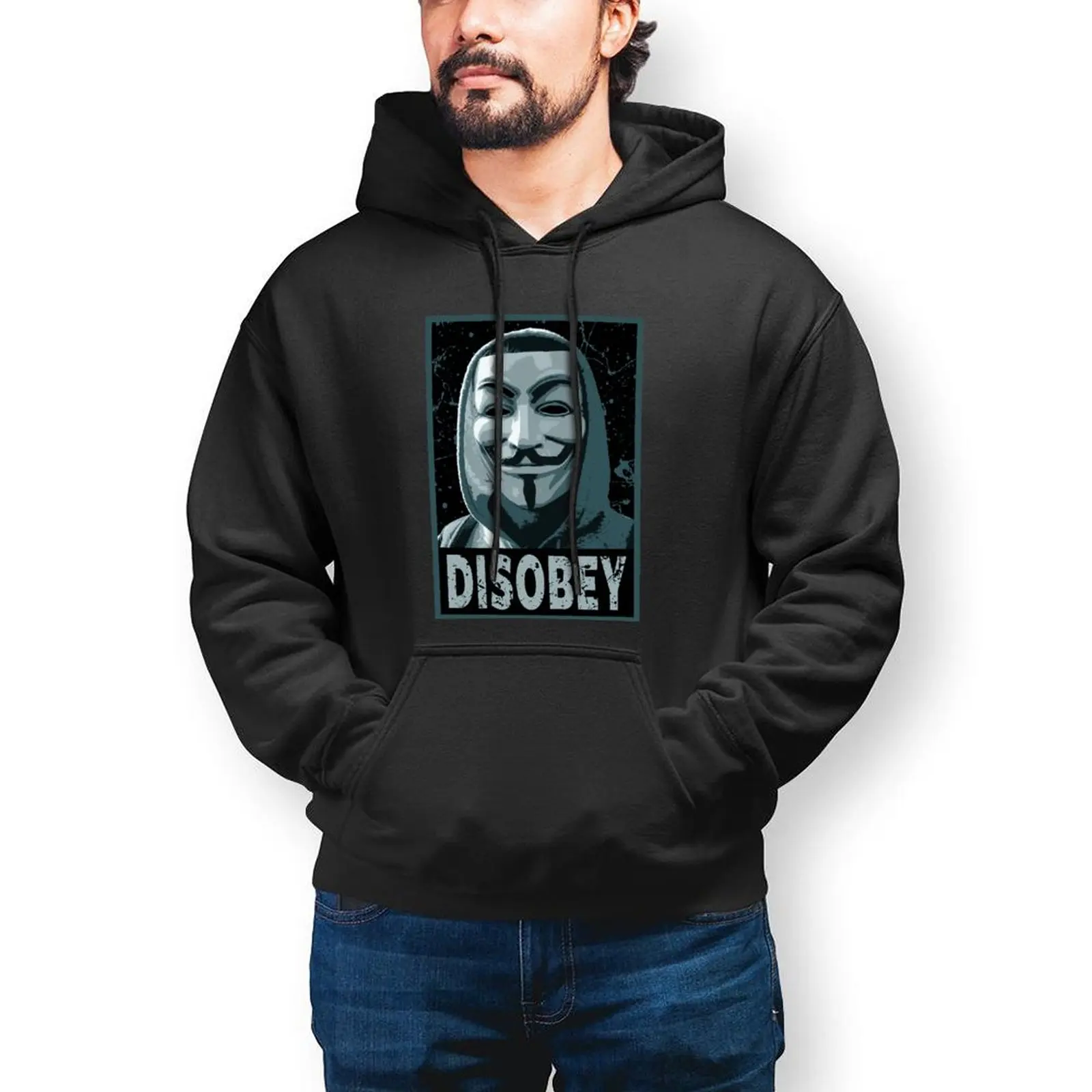

Anonymous Hoodie Cotton Winter Hoodies Nice Long Sleeve Streetwear Pullover Hoodie Oversized Mens