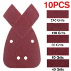 10 шт., наждачная бумага 406080120240 Грит, шлифовальные листы, наждачные листы для черных и декоративных Полировочная, шлифовальная машинка