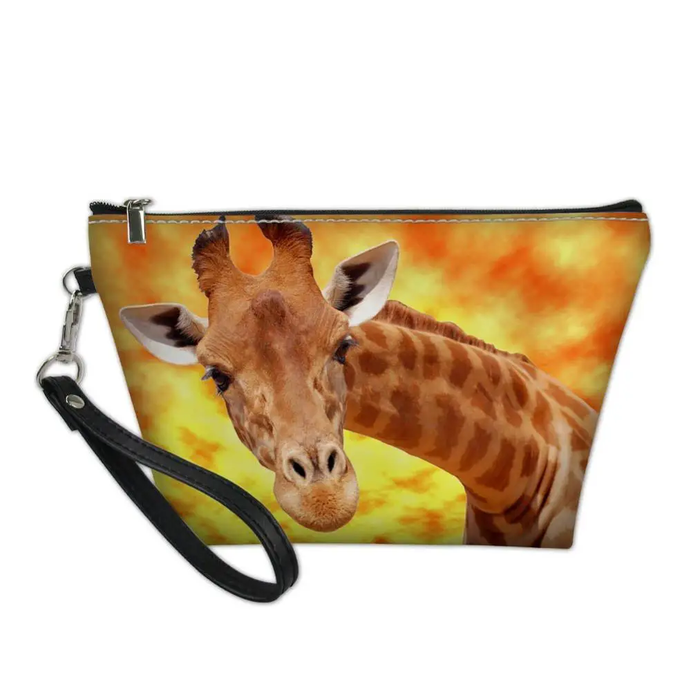 Косметичка для макияжа дорожная косметичка женская милый жираф 3D принт Женский