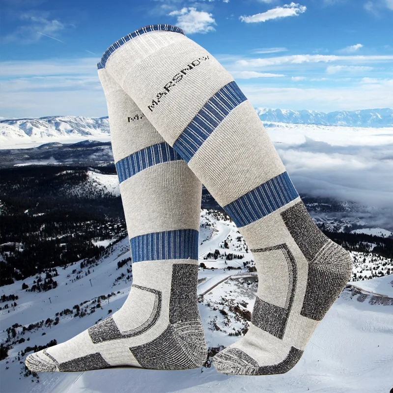 Winter Men Women Couple Thick Warm Ski Socks Leg Warmers Wicking Cushion High Sports Snowboard Hiking Climbing Skiing Sock | Спорт и