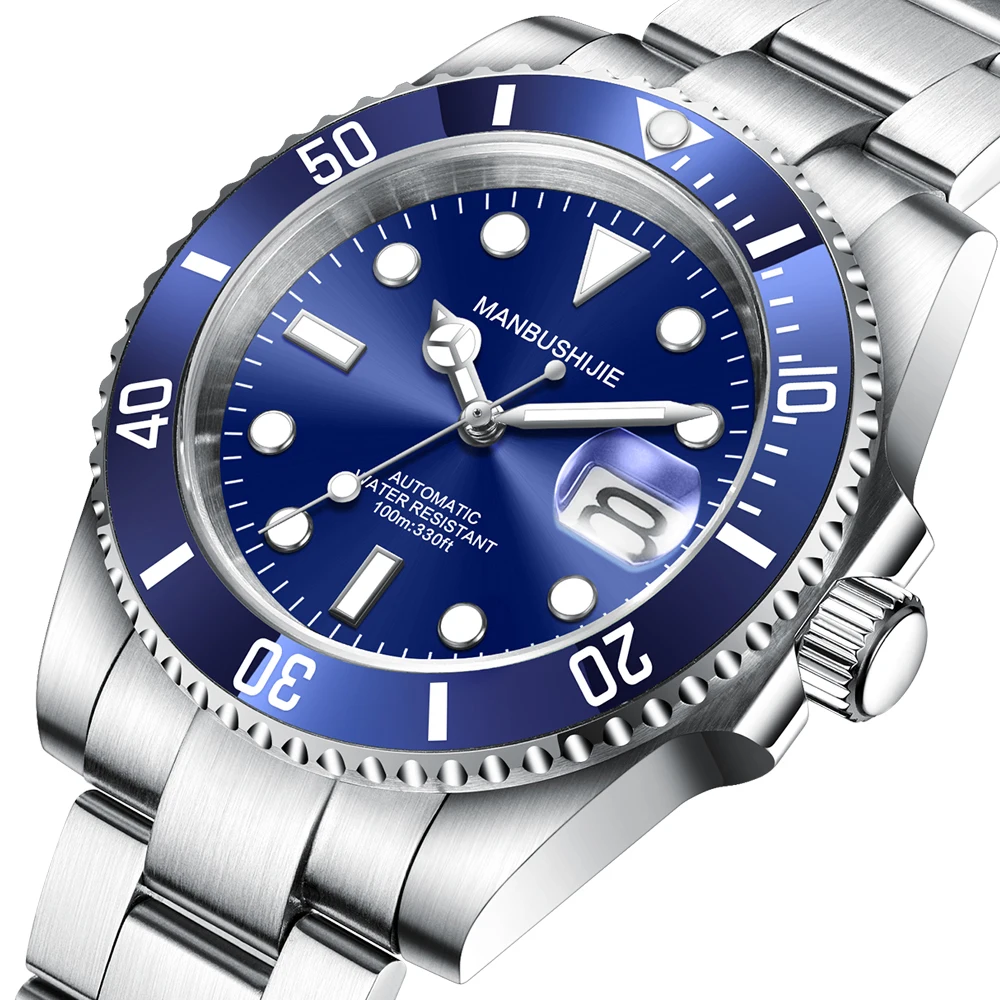 

Watch parts Blue High quality Ceramic Watches Replace Accessories 38mm watch Bezel Insert For 40mm Automatic Mens watch