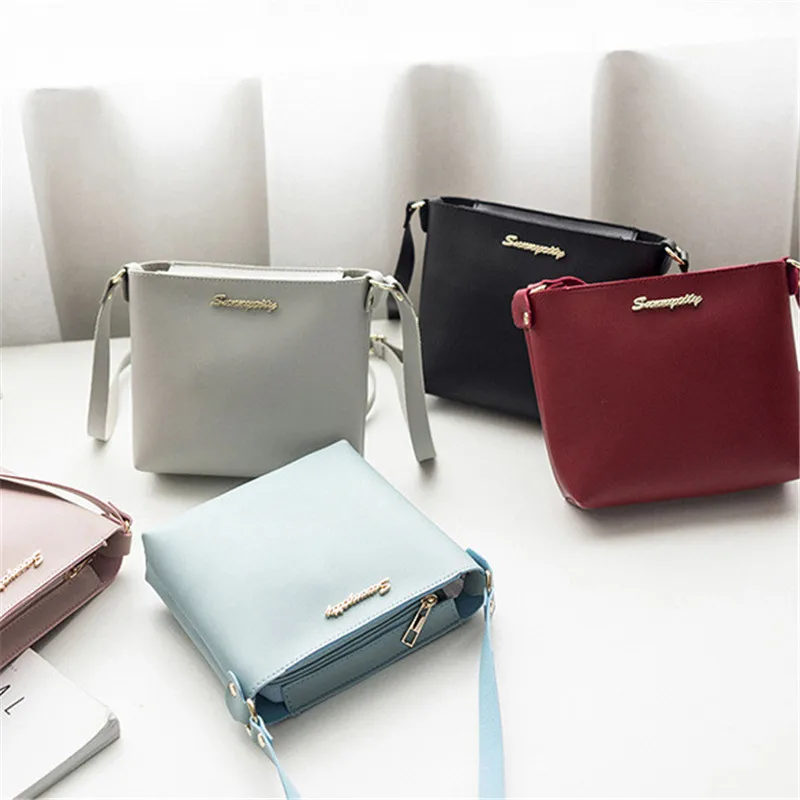 

Handbags 2020 New Simple Female PU Flap Zipper Pocket Shoulder Messenger Retro Casual Fresh Square Women Bags Mobile Phone Bag