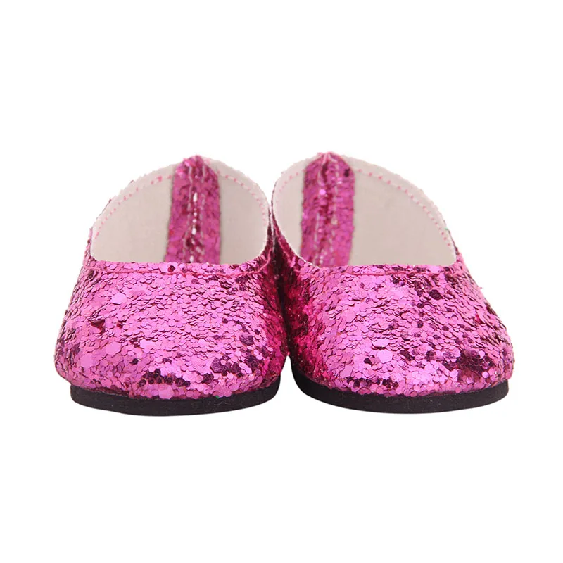 Цветная обувь принцессы с блестками для кукол подходит 18 дюймовых американских и