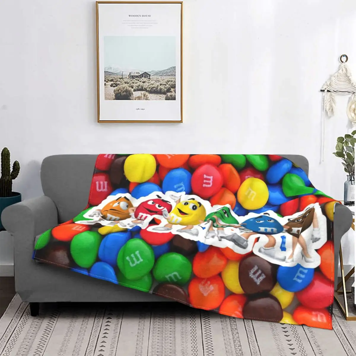 

M & M Crew 2-Manta a cuadros para cama, manta para Picnic, Playa