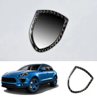 front sign auto exterior accessories carbon fiber 3d sticker car styling for porsche cayenne macan panamera boxster 911