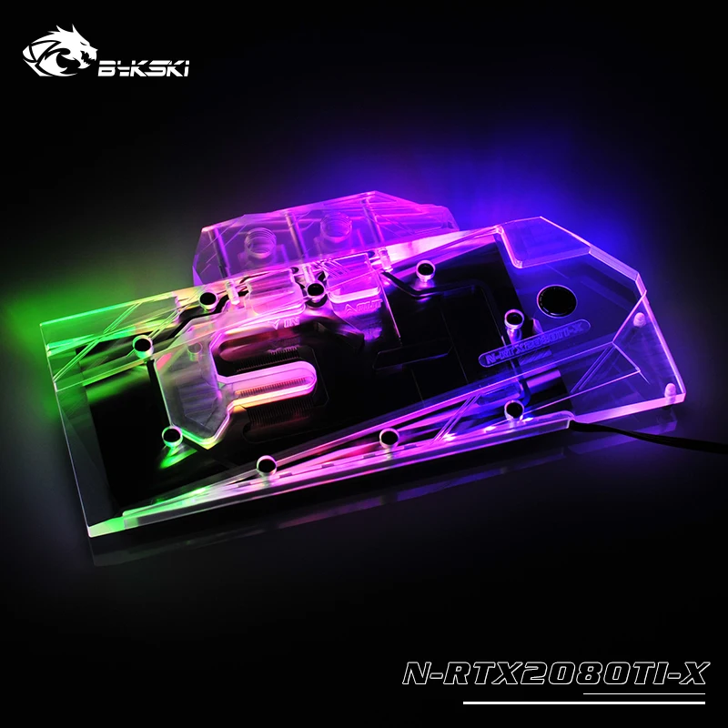 Bykski GPU воды блок с полным покрытием для NVIDIA RTX 2080/2080ti Founders Edition Графика карты