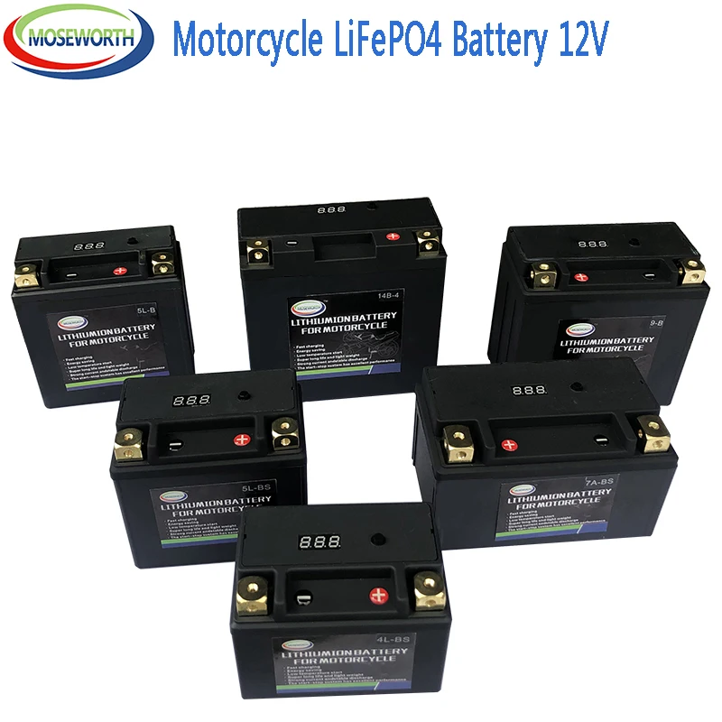 

Motorcycle Battery 12V LiFePO4 Lithium Phosphate ion with BMS Voltage Protection For BMW,Halley, Augusta,KTM,Honda,Suzuki,Yamaha