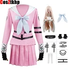 2021 Новый Миу ирума Косплей Костюм Danganronpa V3 косплей школьная форма и парик аниме косплей костюм на Хэллоуин для женщин и девочек