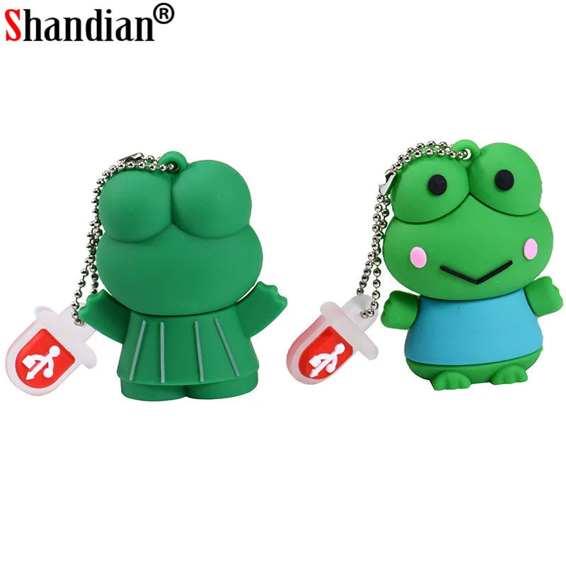 С милым рисунком в виде лягушки флеш-диск USB 2 0 4GB/8GB/16GB/32GB/64GB 128GB студенческие