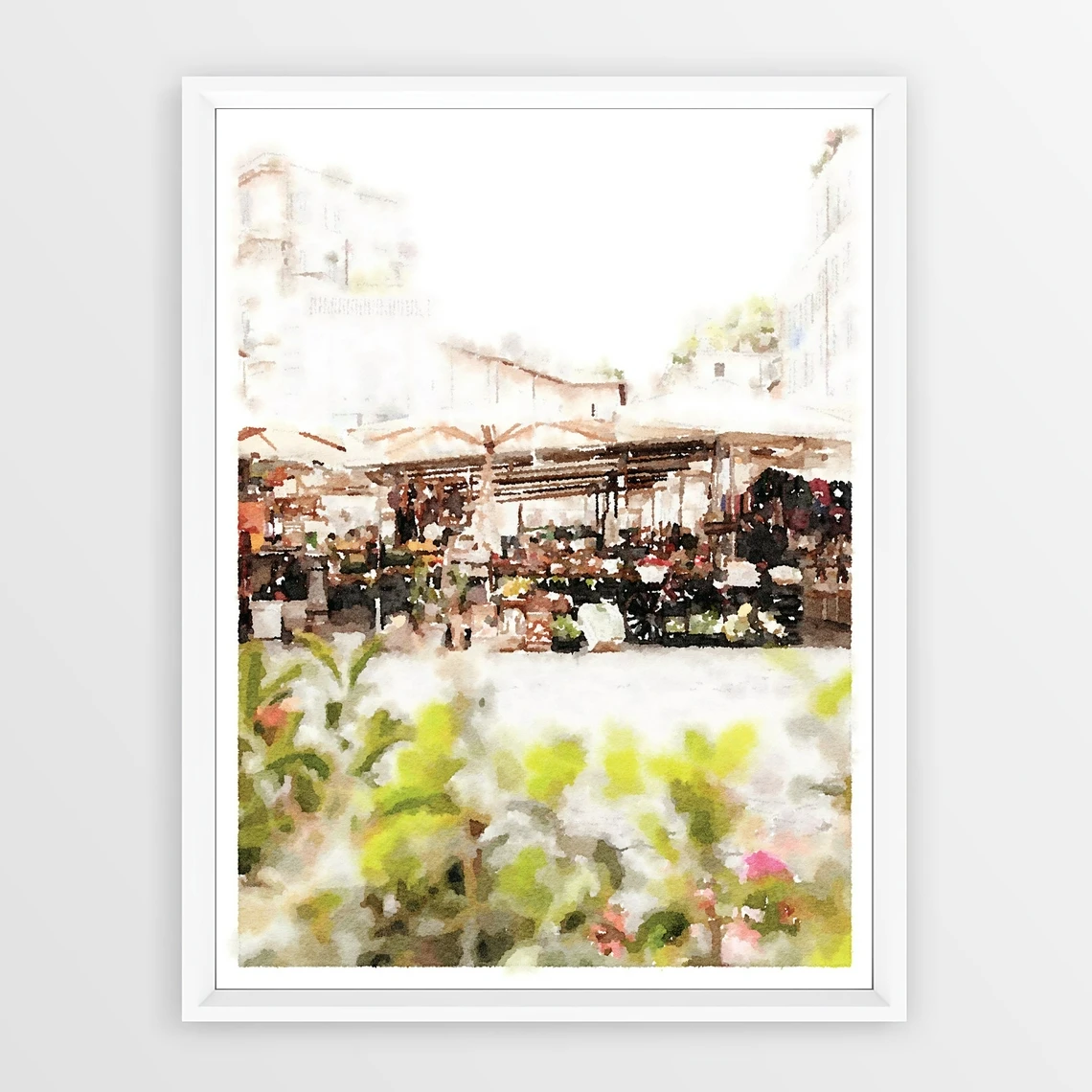 

Italy Print Rome Farmers Market Watercolor Wall Art , Neutral Photography Italian Painting Art Poster Minimalist Home Decor