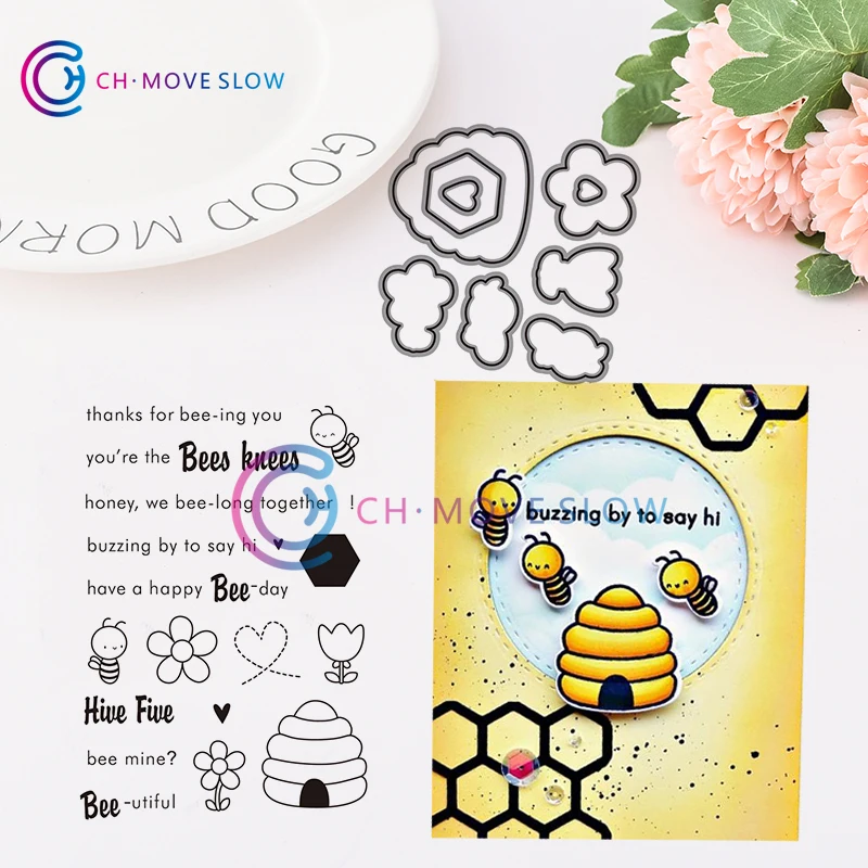 Металлические штампы и CH Bee and his house для вырезания сделай сам скрапбукинга