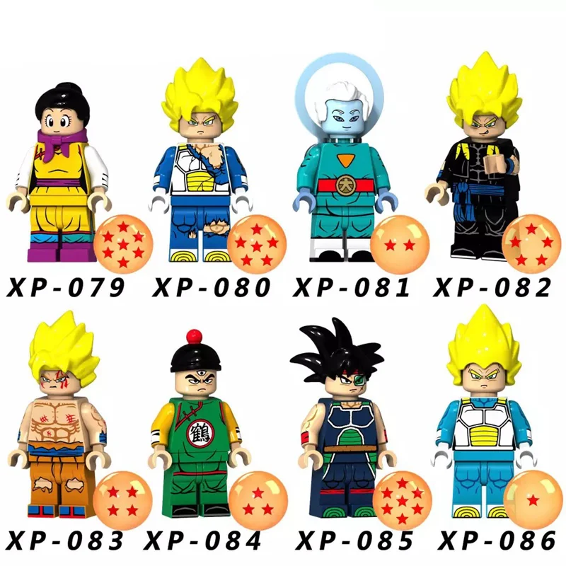 Dragon Ball Z Супер Saiyans Goku Vegeta Krillin trunks Cell Broly Аниме фигурки строительные блоки подарки для детей игрушки