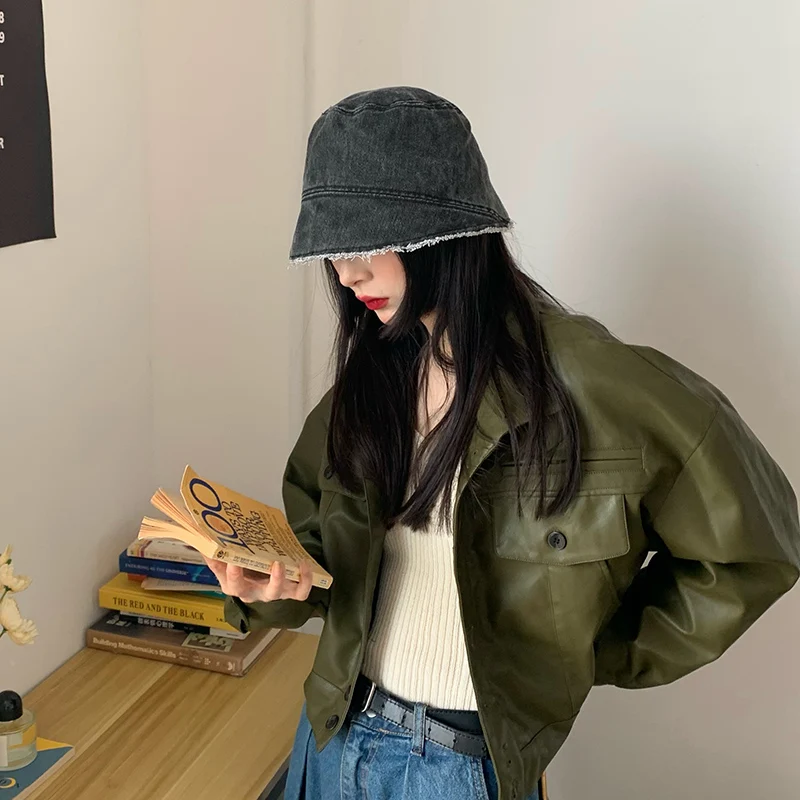 Новинка весна лето 2021 Стильная джинсовая шапка в рыбацком стиле с