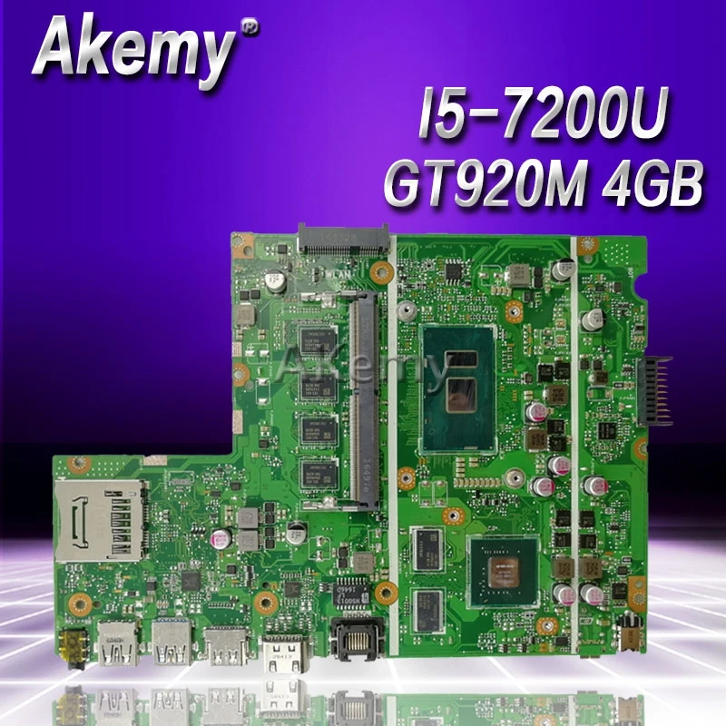 Akemy X541UJ X541UVK материнская плата для ноутбука For Asus X541UV X541U A541 протестированная