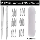 Резьба по металлу из углеродистой стали,  и лезвия 11 #23 #, ручной набор инструментов для обслуживания ноутбука, печатной платы + коробка