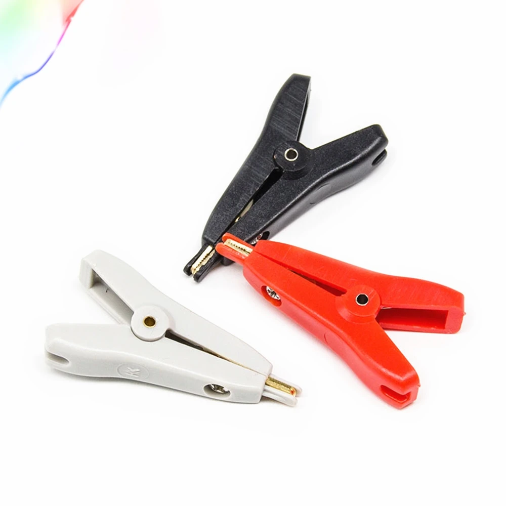 1 шт./компл. зажим типа крокодил 52 мм из меди и золота Kelvin серый + черный