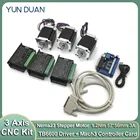 Драйвер шагового двигателя Nema23 56 мм, 3 шт., набор для разрывной платы Mach3, 57*56 мм, 3 А, 6,35 нм,-In, мм, 8 валов, 3 оси, 2ph, 4 провода