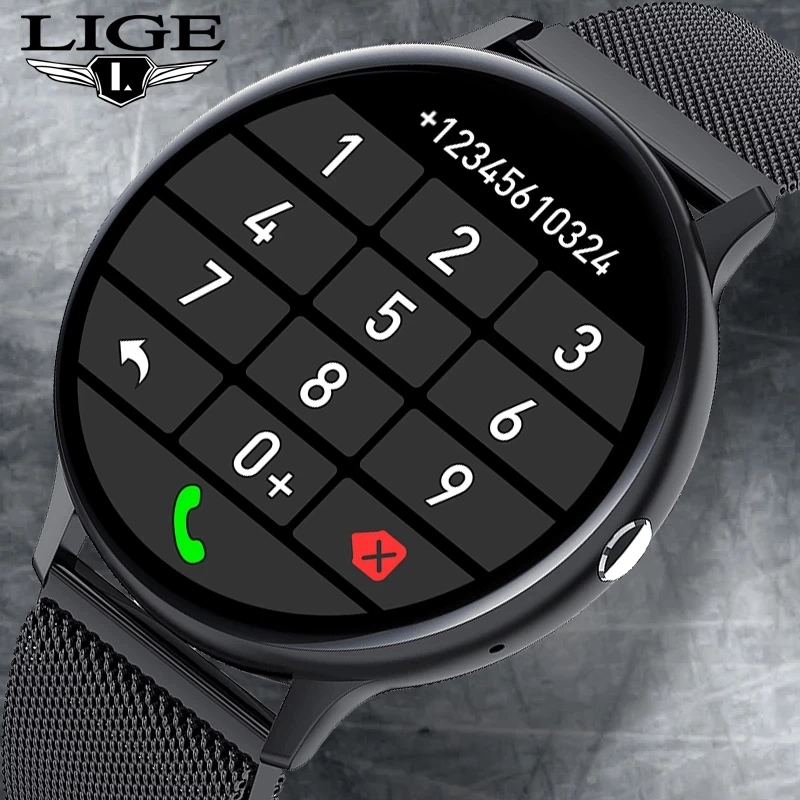 

Смарт-часы LIGE 2021 для мужчин и женщин, водонепроницаемые, с Bluetooth