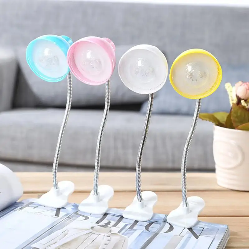 

Flexible Clip Book Lamp Night Light Dimmable Touch Table Lamp 1W 3Pcs Button Batteries(Include) Student Table Light Reading Lamp