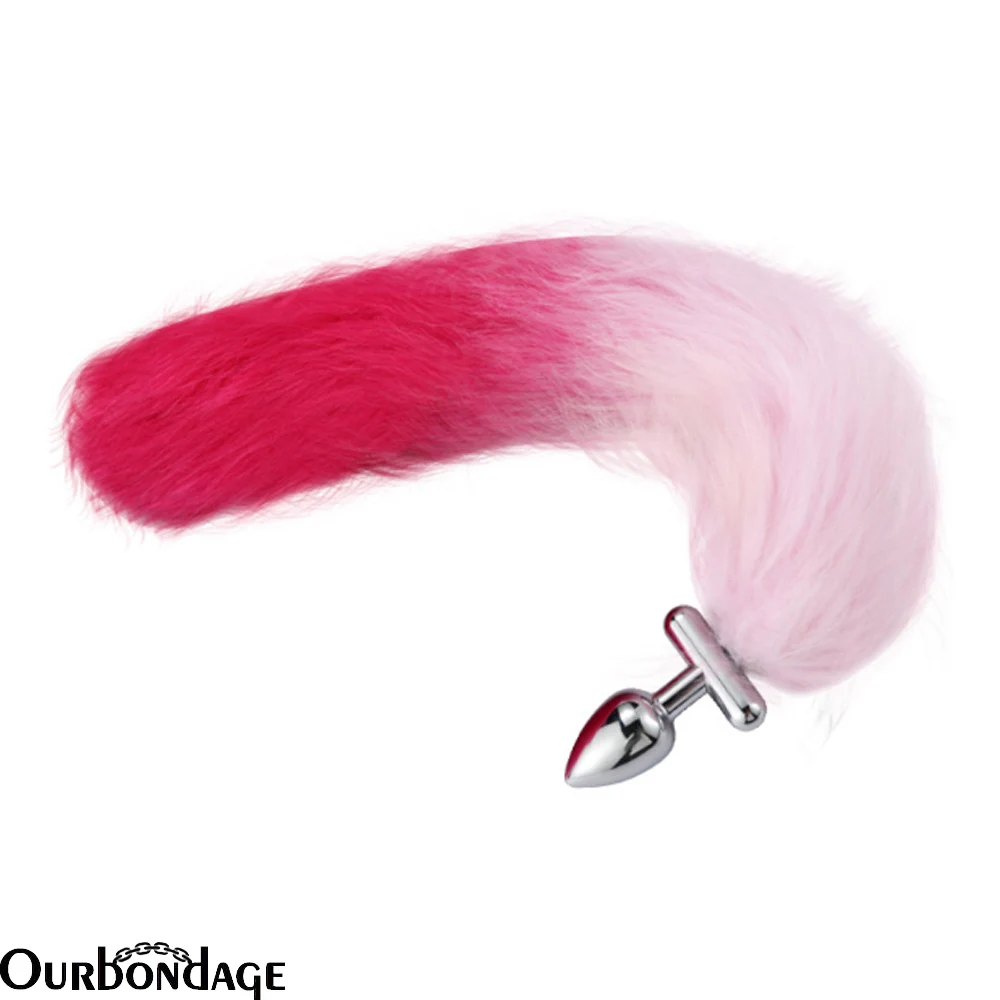 Анальная пробка из сплава с мехом для мужчин и женщин 9 цветов | Красота здоровье
