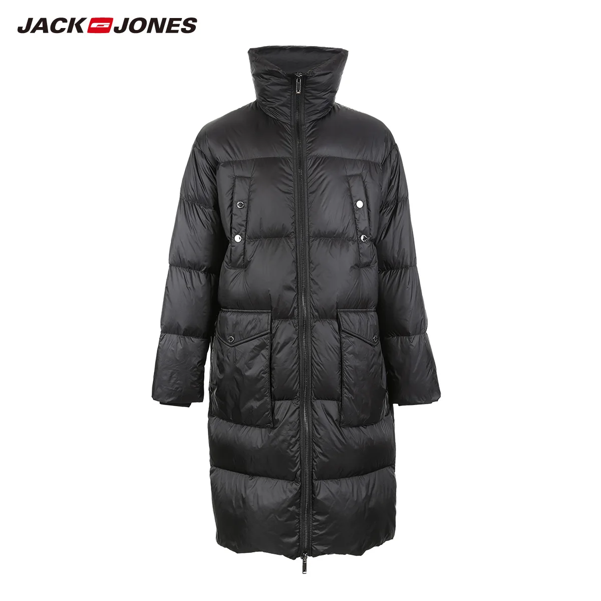 JackJones зимний мужской теплый длинный вертикальный воротник средней длины пальто пуховик | 218412553
