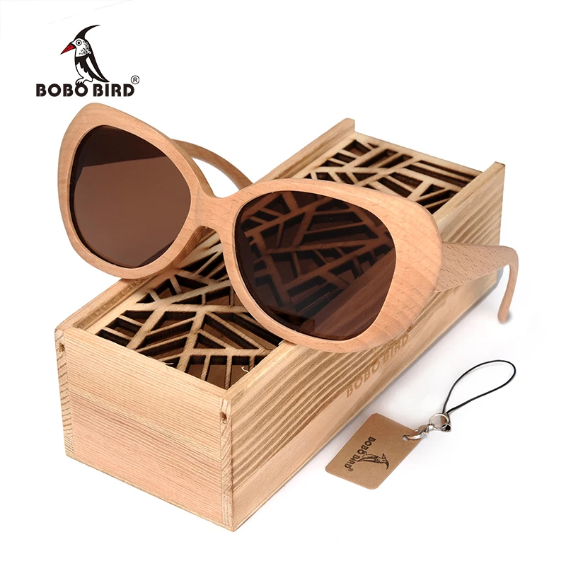 Натуральные деревянные солнечные очки BOBO BIRD модные бамбуковые ручной работы с