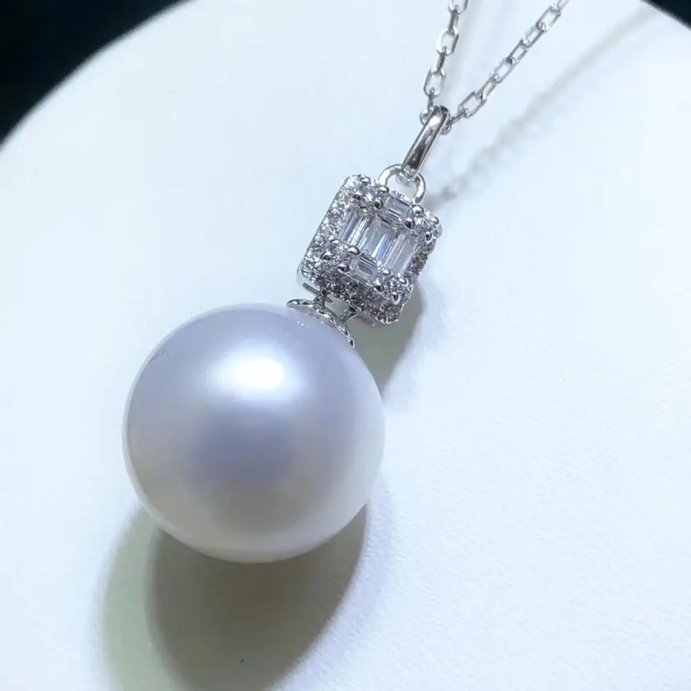 

NEW 18K Yellow White Gold Pendant Base Mountings Settings AU750 Jewelry Findings for Pearls Coral Agate Crystal Beads Stones