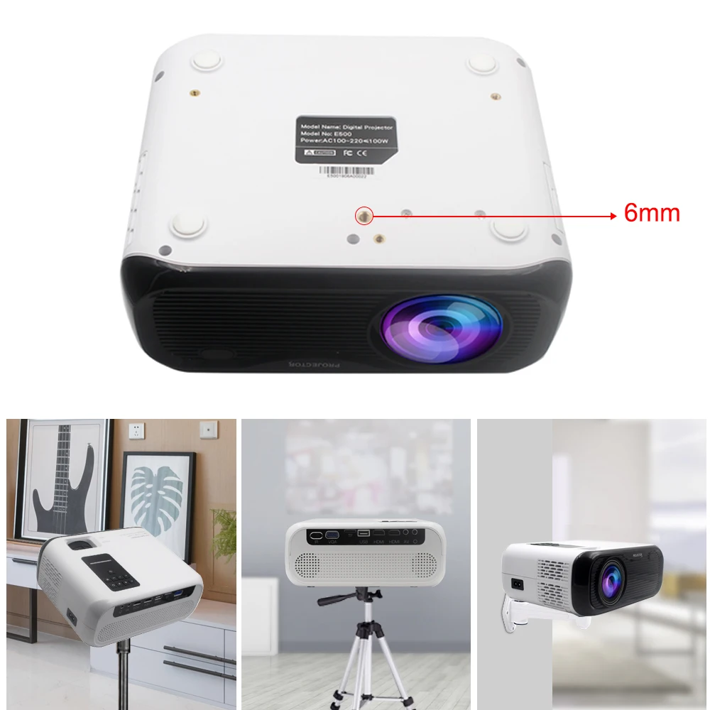 Everycom E500 мини проектор светодиодный 720P LCD Android Wifi опция портативный видеопроектор