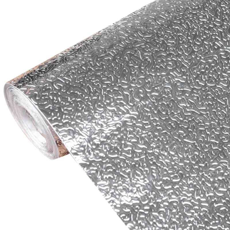 5 м узор алюминий маслостойкие стикеры кухня апельсиновой корки линии фольга