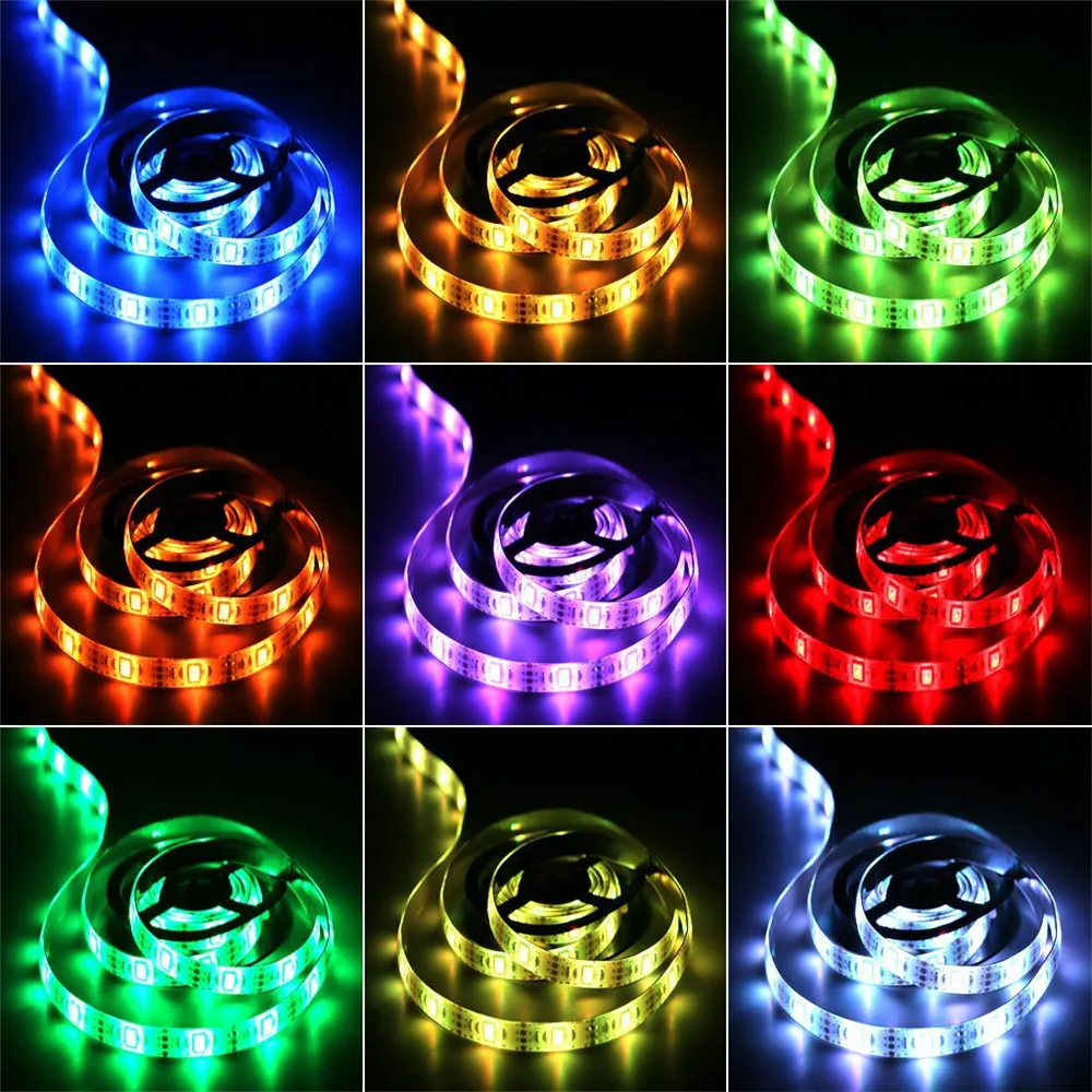 

USB Led Light Led Strip 5v TV Backlight 5050 SMD RGB Waterproof Led Strips Neon for Christmas Room Decoration Lights 24 Keys Set