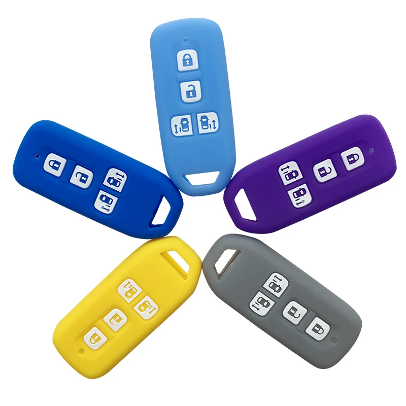Чехол для ключей от мотоцикла, чехол для Honda N-one N-BOX N Wagon Plus, 4 кнопки, чехол для ключей, сигнализация, крышка ключа