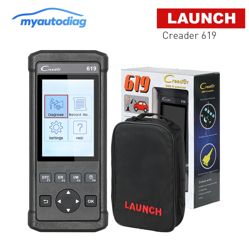 Акционная цена диагностический сканер OBD2 LAUNCH CReader 619 считыватель кодов поддержка