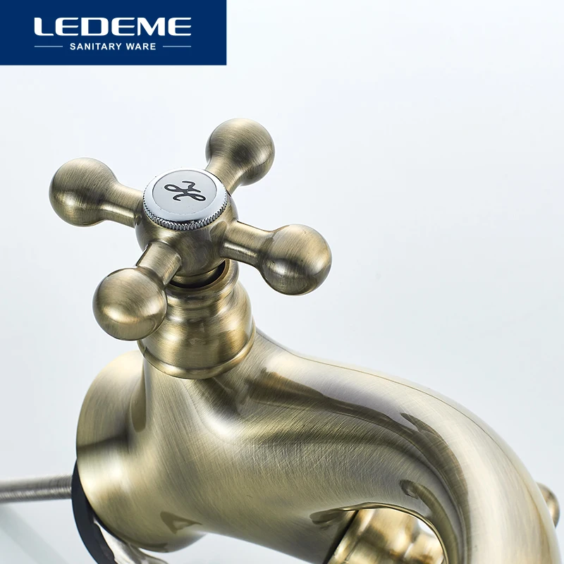 Смеситель для раковины LEDEME L1019C Бронзовый Матовый кран ванной комнаты горячей и