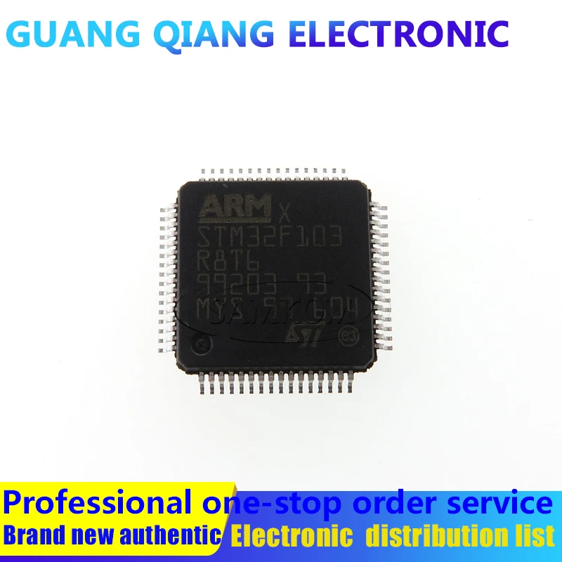 Микроконтроллер STM32F103R8T6 IC 32 Бит 64 КБ FLASH 64LQFP, 1 шт.