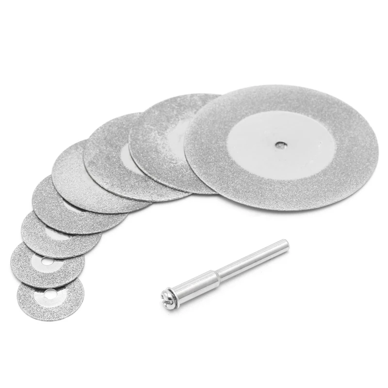 

5pcs 16mm-50mm Diamonte Cutting Discs & Drill Bit Shank For Rotary Tool Blade